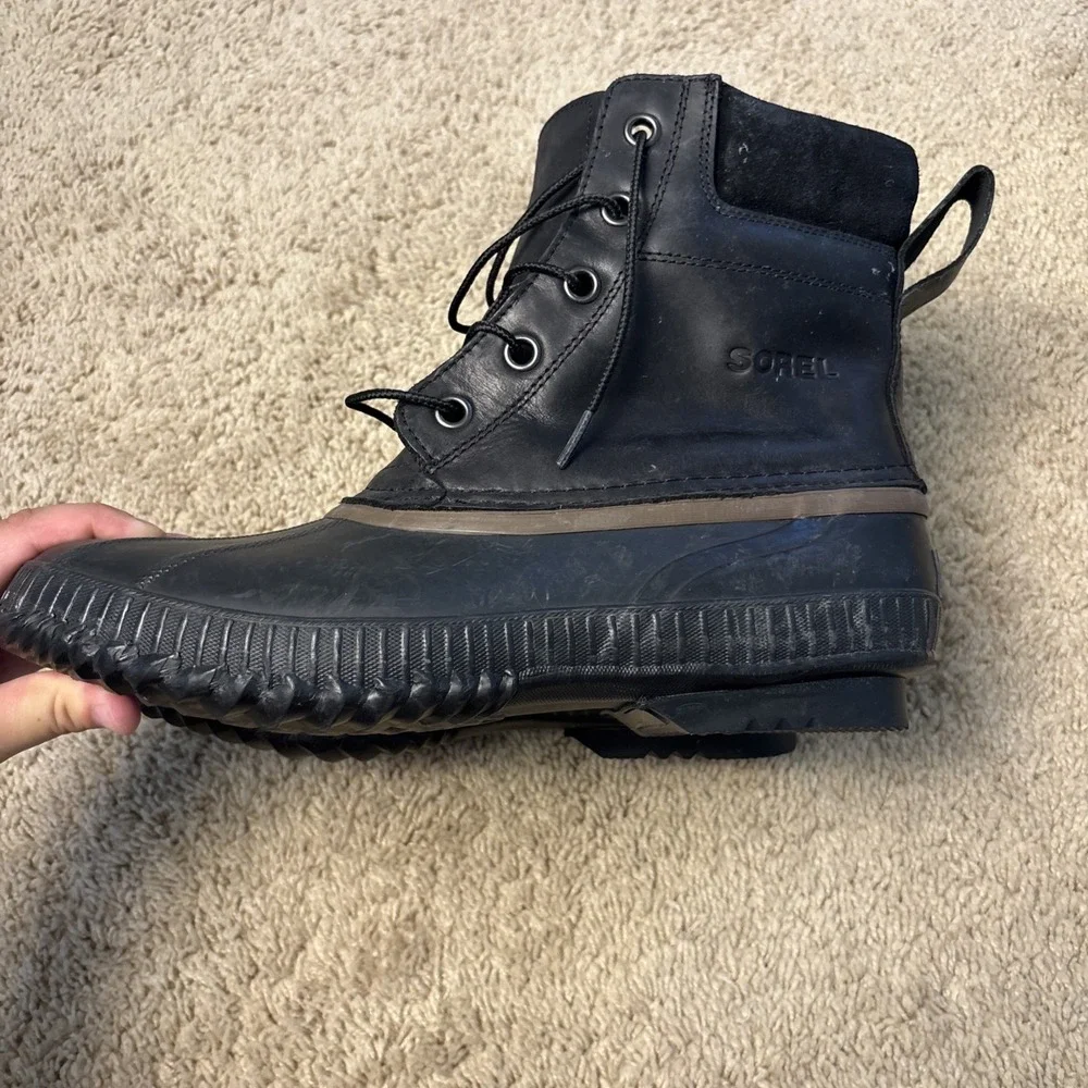 Sorel Cheyanne II Mens 13 Black Waterproof Insulated Winter Snow Duck Boot